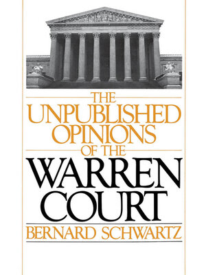 cover image of The Unpublished Opinions of the Warren Court